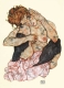 Postkarte Egon Schiele - Squatting Nude