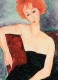 Postkarte Amedeo Modigliani - Jeune fille Rousse en Robe du Soir