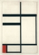 Postkarte Piet Mondrian - Composition No. I with Red (Kein Verkauf nach Spanien und USA))