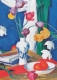 Postkarte Samuel John Peploe - Tulips and Fruit (detail)