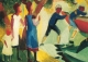 Postkarte August Macke - Kinder am Wasser