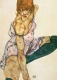 Postkarte Egon Schiele - Blondes Mädchen