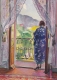 Postkarte H. Lebasque - The blue robe