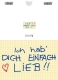 Klappkarte – Ich hab dich einfach lieb