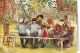 Klappkarte – Carl Larsson - Breakfast under the big birch