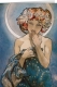 Klappkarte – Alphonse Mucha - The Moon and the Stars (1902)