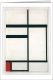 Klappkarte – Piet Mondrian - Composition No.1 with Red (1931)