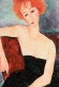 Klappkarte – Amedeo Modigliani - Redheaded Girl in Evening Dress (1918)