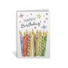 Happy Birthday Kerzen - Grußkarte aus Samenpapier