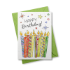 Happy Birthday Kerzen - Grußkarte aus Samenpapier