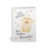 Zur Geburt die besten Wünsche - Grußkarte aus Samenpapier