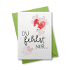 Du fehlst mir - Grußkarte aus Samenpapier