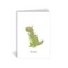 Klappkarte mit Prägung - Partysaurus