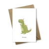 Klappkarte mit Prägung - Partysaurus