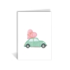 Embossed Greeting Card - Auto mit Herz