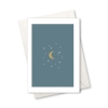 Klappkarte – Mond und Sterne