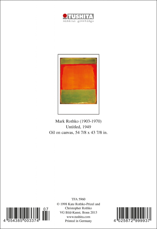 Mark Rothko Postkarte ohne Titel 