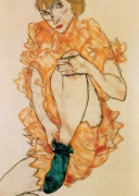 Egon Schiele - The green Stocking