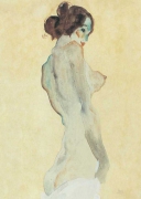 Egon Schiele - Eine stehende Nackte