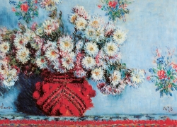 Claude Monet - Stillleben Chrysathemen