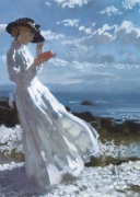 William Orpen - Grace lesend in Howth Bay