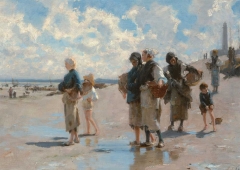 John Singer Sargent - Austernsammler in Cancale