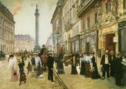 Jean Beraud - Workers leaving the Maison Paquin ...