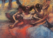 Edgar Degas (1834-1917), Four ballerinas, Vier Tänzerinnen auf der Bühne, 1892