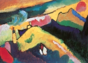 Wassily Kandinsky (1866-1944), Murnau - Berglandschaft mit Kirche, 1910