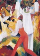 August Macke - Pierrot with Dancing Couple