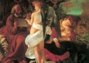 Caravaggio - Ruhe auf der Flucht nach gypten