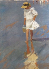 Joaquin Sorolla - Elena in Biarritz