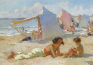Charles Garabed Atamian - Playing on the beach