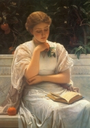 Charles Edward Perugini - Girl Reading