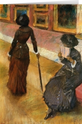 Edgar Degas - Mary Cassatt at the Louvre
