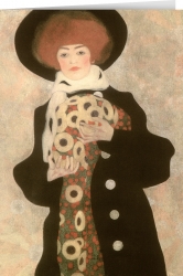 Egon Schiele - Portrait of a Woman in a Black Hat (1909)