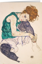 Egon Schiele - Seated woman with bent knee (1917)