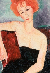 Amedeo Modigliani - Redheaded Girl in Evening Dress (1918)