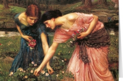 John William Waterhouse - Gather ye rosebuds while ye may (Detail 1909)