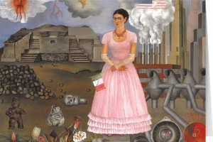 Frida Kahlo - Self Portrait on the Borderline... (1932), Detail