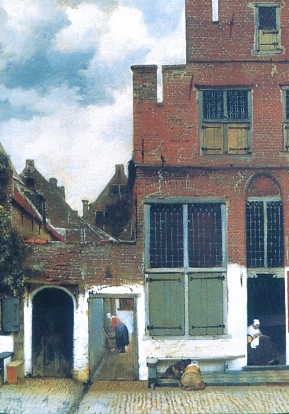 Jan Vermeer van Delft (1632-1675) - Strae in Delft (Detail)