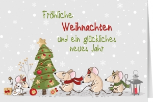 Klappkarte - Fröhliche Weihnachten und ein glückliches neues Jahr Klappkarte - Fröhliche Weihnachten und ein glückliches neues Jahr