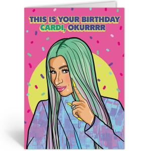 Klappkarte – Cardi, Okurrrr Klappkarte – Cardi, Okurrrr