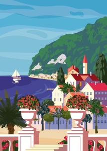 Postkarte – Vintage Travel - French Riviera Postkarte – Vintage Travel - French Riviera