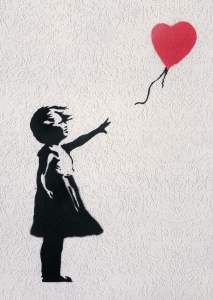 Postkarte – Banksy, Girl with red Balloon Postkarte – Banksy, Girl with red Balloon