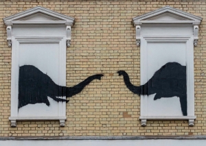 Postkarte – Banksy, Elephants in Edith Grove, London Postkarte – Banksy, Elephants in Edith Grove, London