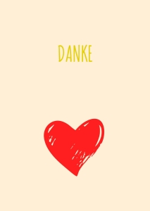Postkarte mit Veredelung – Danke Postkarte mit Veredelung – Danke