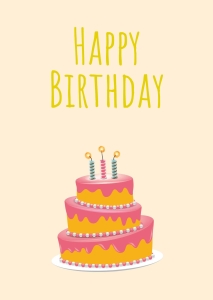 Postkarte mit Veredelung – Happy Birthday Postkarte mit Veredelung – Happy Birthday