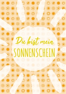 Postkarte mit Veredelung – Du bist mein Sonnenschein Postkarte mit Veredelung – Du bist mein Sonnenschein