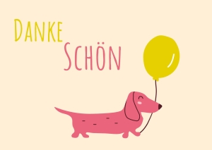 Postkarte mit Veredelung – Danke schön Postkarte mit Veredelung – Danke schön